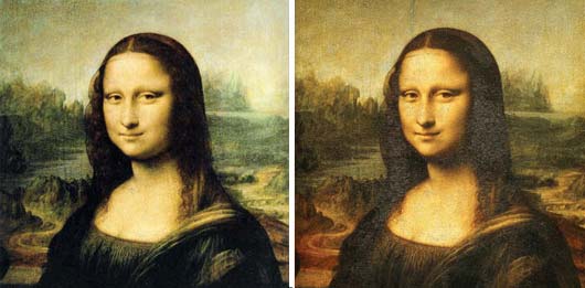 Mona lisa, can you see which is the real one?