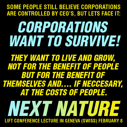 corporations want to survive