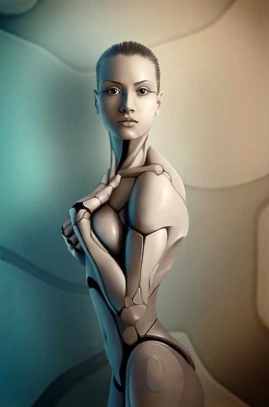 robot puppet woman