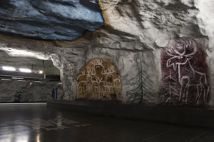 stockholm cave subway