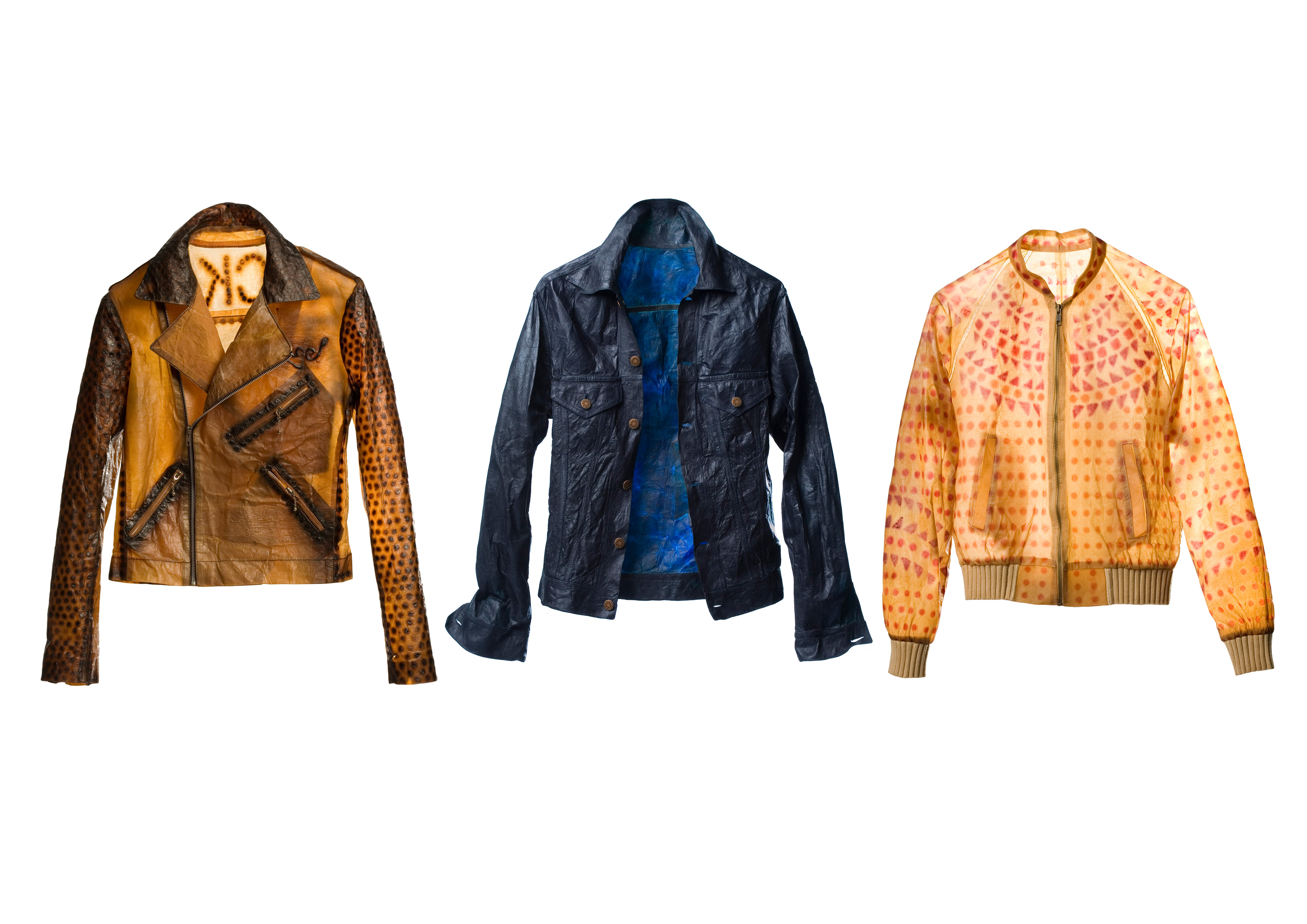 Biocouture jackets made of cellulose material