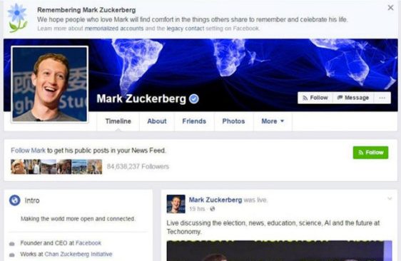 Facebook is telling everyone that they’re dead