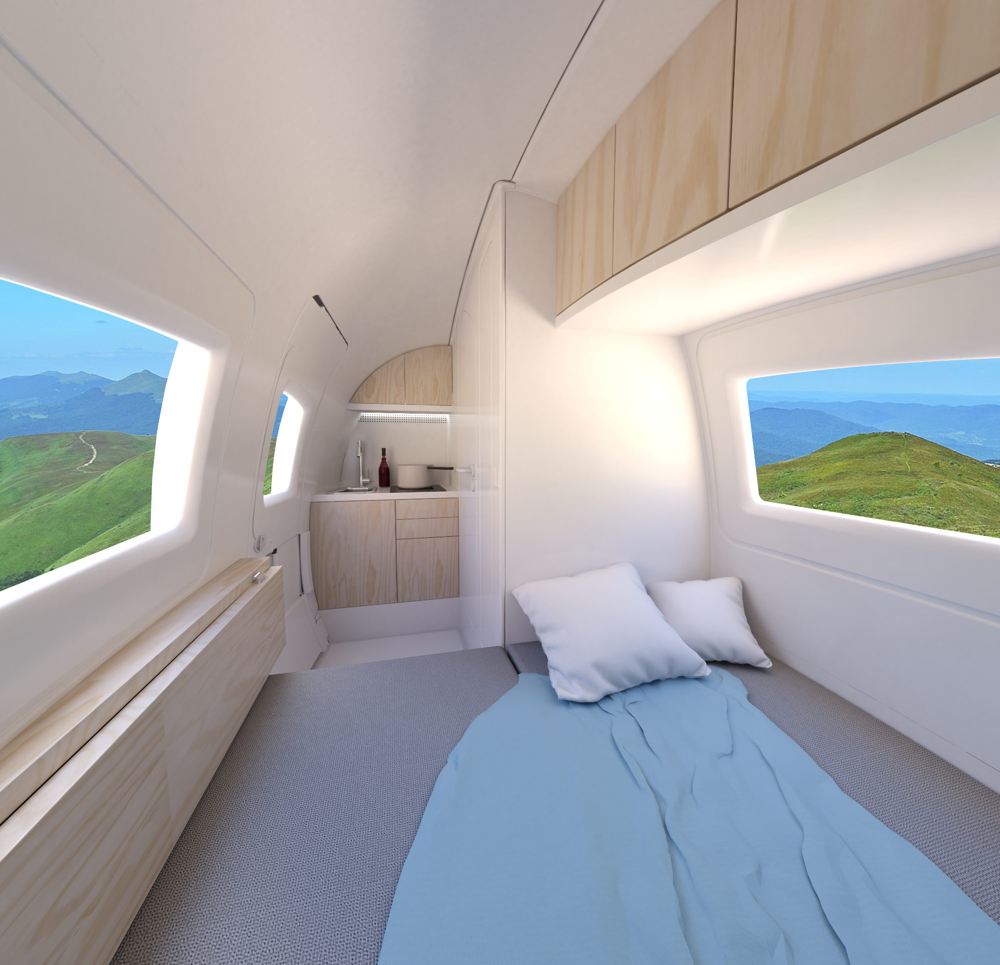 The view from inside one Ecocapsule. 