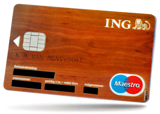 Visual of Wooden Bankcard
