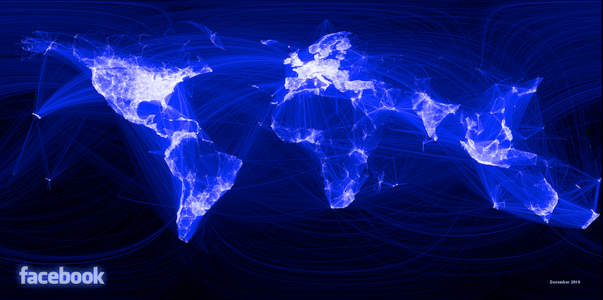 Visual of Mapping the World through Facebook