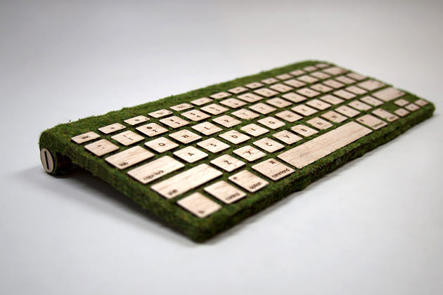 Visual of A Touchable, Moss-Covered Keyboard