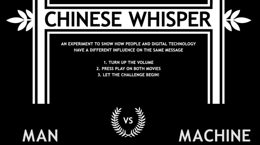 Visual of Chinese Whisper Challenge Pits Man Against Machine