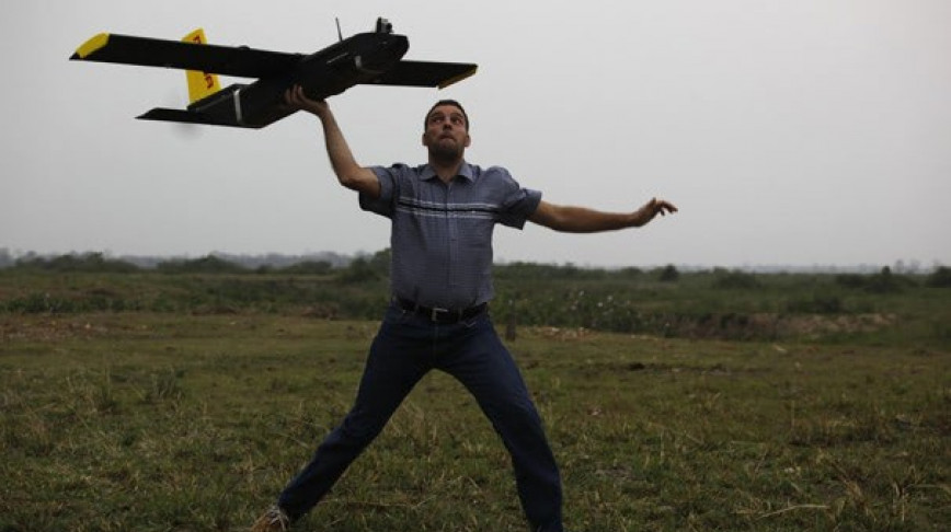 Visual of Drones Protect Rhinos in India