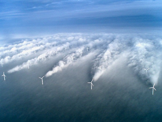 Visual of Offshore Wind Farms Generate Their Own Microclimates