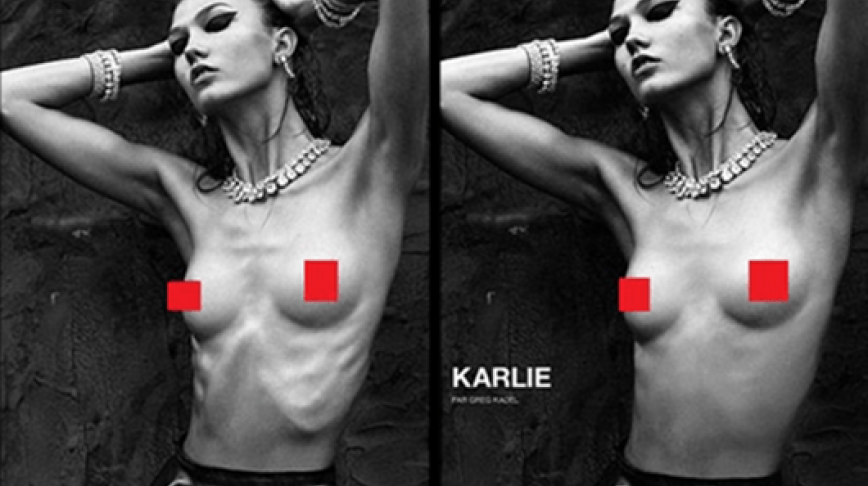 Visual of Reverse Retouching: Fattening Up Too-Thin Models