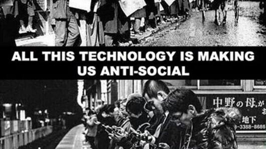 Visual of All This Technology Makes Us Anti-Social