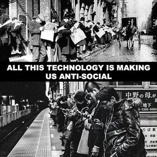 Visual of All This Technology Makes Us Anti-Social