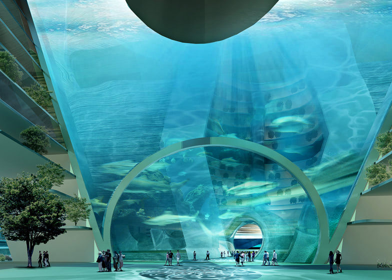 Visual of Floating Underwater Self-Sufficient City