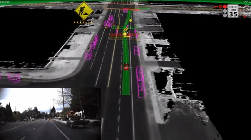 Visual of How a Self-Driving Car Sees the World