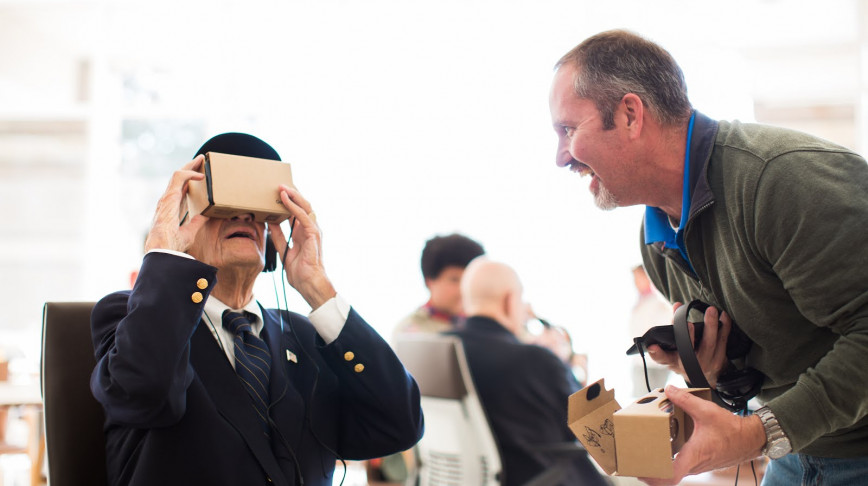 Visual of Hospitalised Veterans Experience Virtual Parade