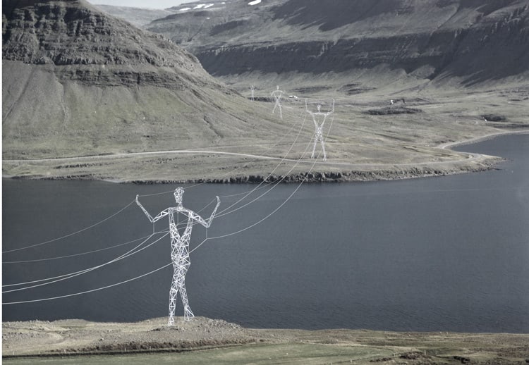 Visual of Human-Shaped Power Lines