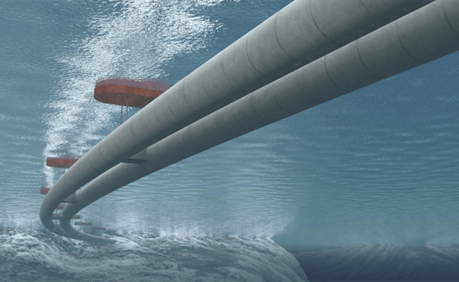 Visual of A Floating Tunnel for Norway