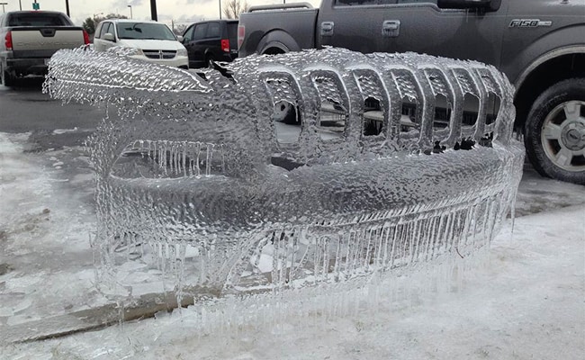 Visual of Natural Ice Sculpture in North Carolina