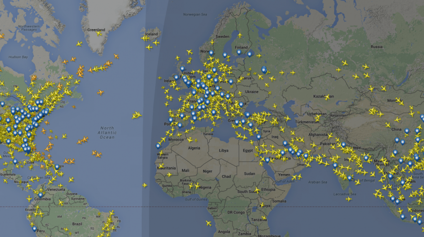 Visual of There Are More People Flying in Airplanes right Now, than there were Alive on Earth in the Stone Age