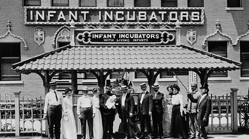 Visual of 1896 - Baby Incubators in Coney Island
