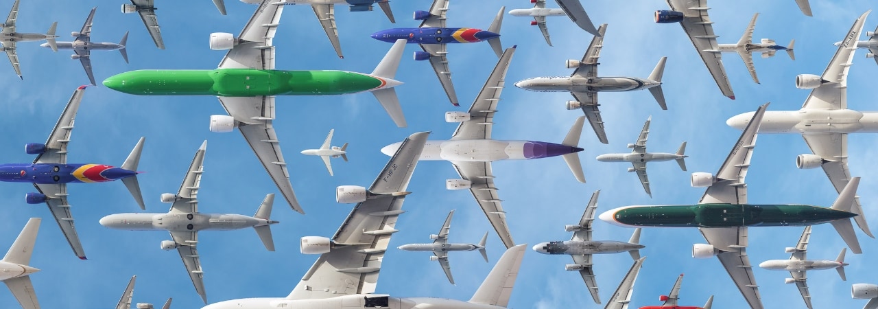 Visual of One Day of Air Traffic