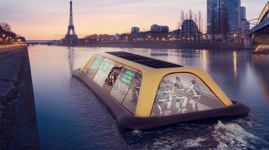 Visual of A Floating Gym in Paris