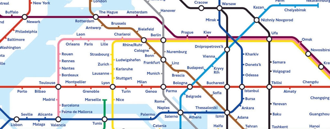 Visual of The Global Subway Map of the Future