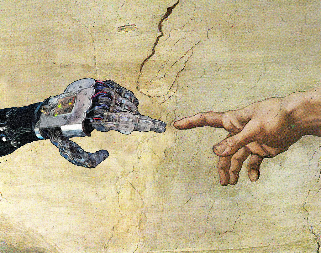 Visual of Cyborg mythologies #3: in god we trust, all others bring data
