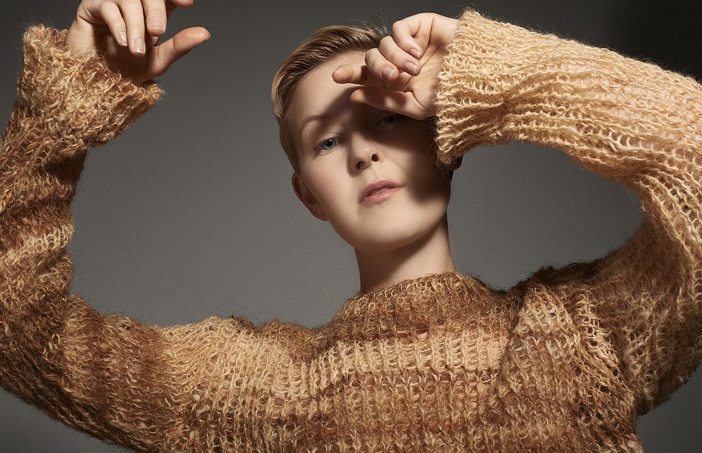 Visual of Knitting sweaters from human hair