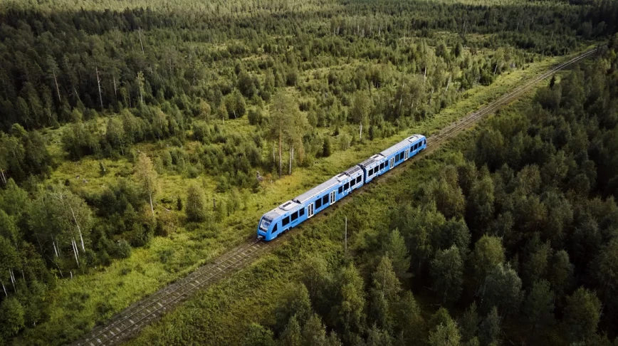 Visual of All aboard the world's first hydrogen passenger train!
